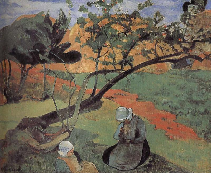 Paul Gauguin Brittany landscape oil painting image